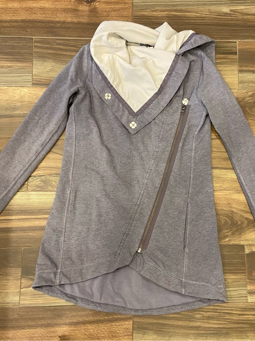 lululemon athletica Gray Hooded Zip Sweatshirt